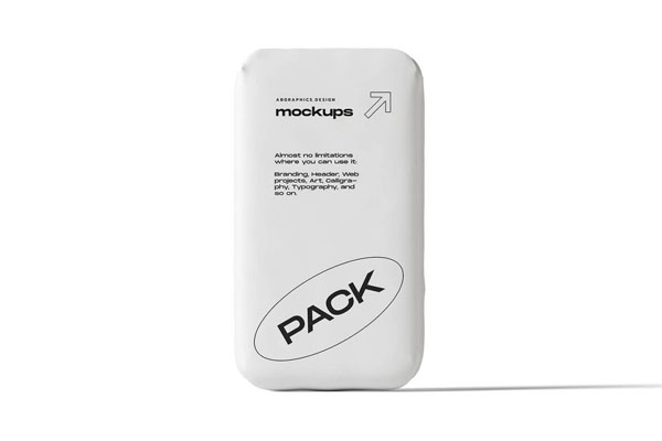 Front View of a Small Box Mockup