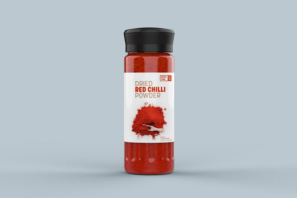 Front View of a Spice Powder Jar Mockup