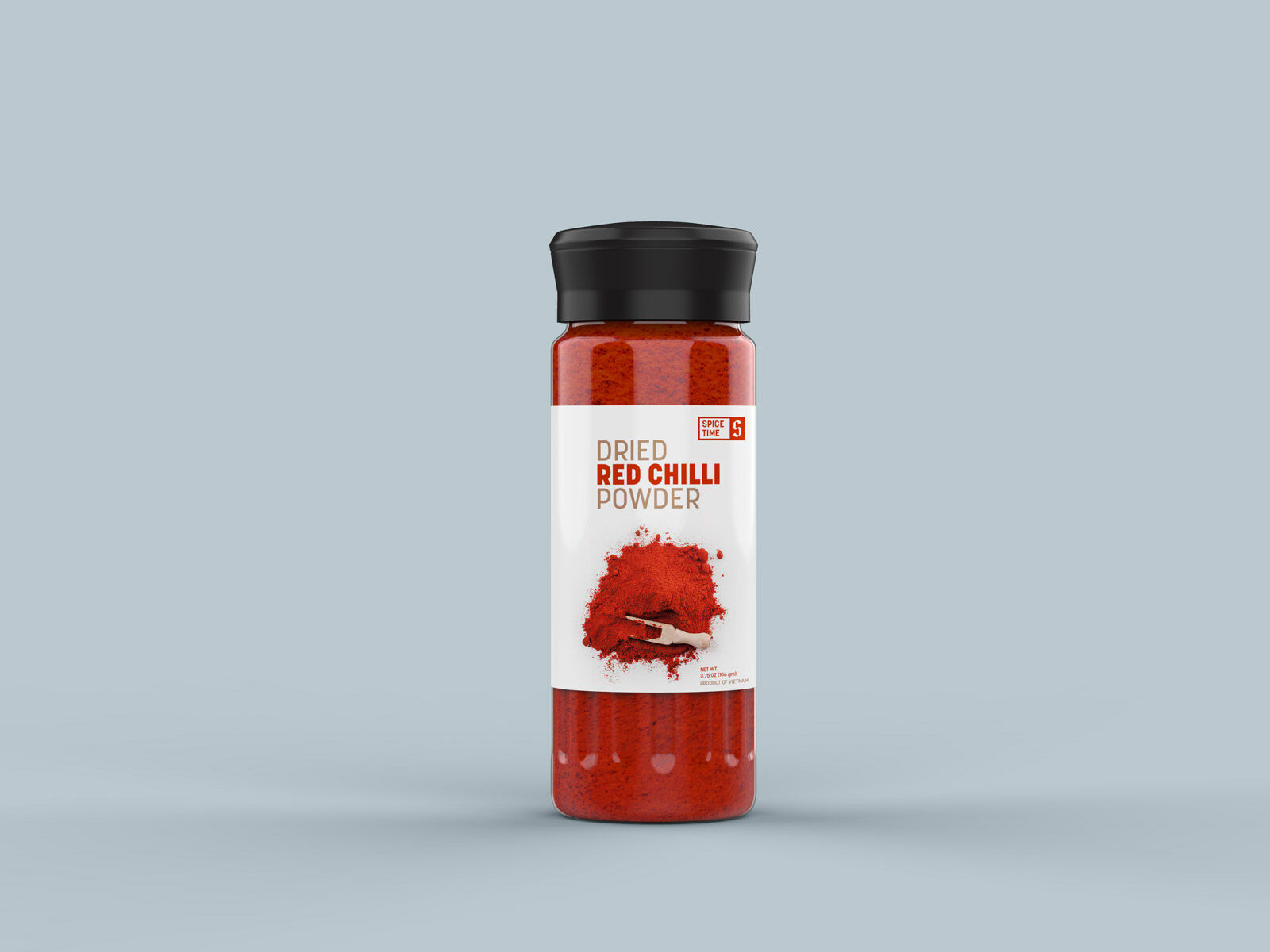Front View of a Spice Powder Jar Mockup FREE PSD