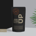 Front View of a Stand-Up Foil Pouch Mockup
