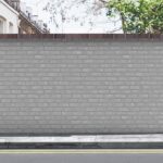Front View of a Street Mural Wall Mockup
