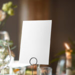 Front View of a Table Number Card Mockup