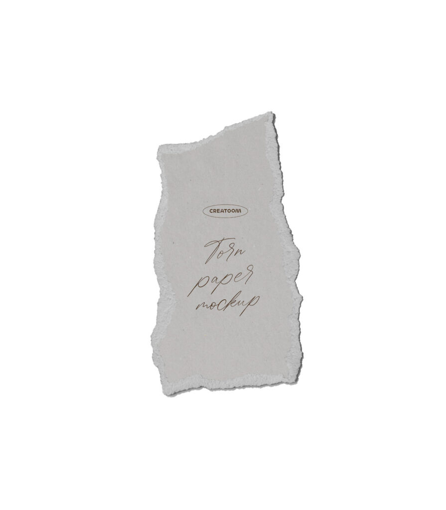 Front View of a Torn Paper Mockup