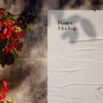 Front View of a Wrinkled Poster Mockup