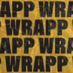 Front View of a Wrinkly Plastic Wrap Logo Mockup