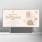 Front View of Advertising Billboard Mockup