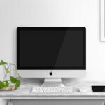 Front View of an iMac and a Tablet Mockup