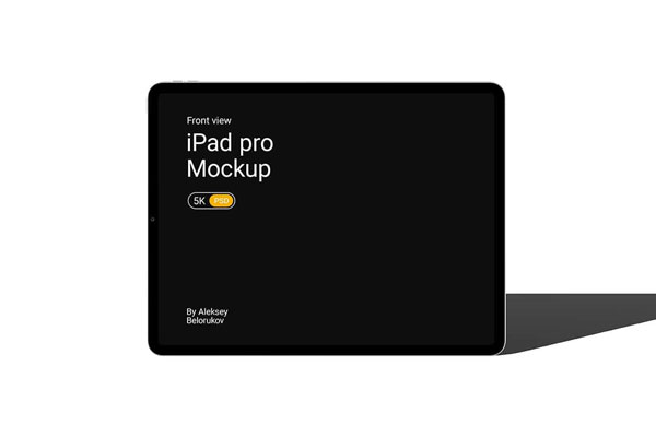 Front View of an iPad Pro Mockup