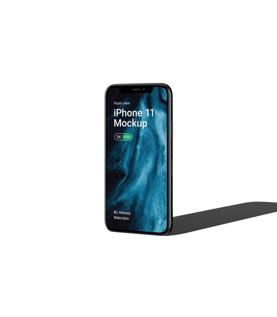 Front View of an iPhone 11 Pro Mockup