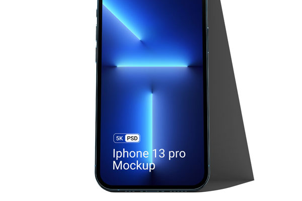 Front View of an iPhone 13 Pro Mockup