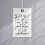 Front View of Apparel Tag Mockup