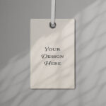 Front View of Apparel Tag Mockup