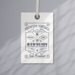 Front View of Apparel Tag Mockup