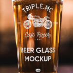 Front View of Beer Pint Mockup