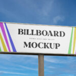 Front View of Big Wide Billboard Mockup