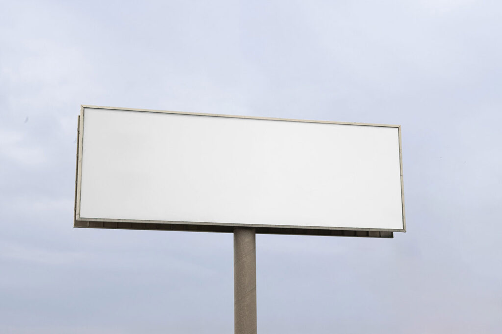 Front View of Big Wide Billboard Mockup