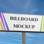 Front View of Big Wide Billboard Mockup