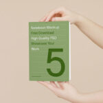 Front View of Book in Hands Mockup