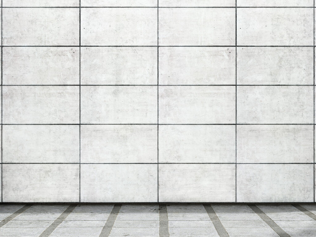 Front View of Cement Wall Mockup