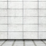 Front View of Cement Wall Mockup