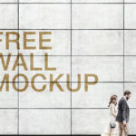 Front View of Cement Wall Mockup