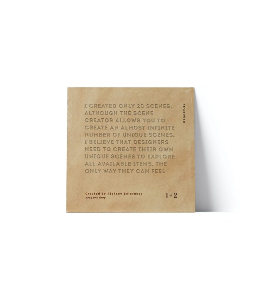 Front View of Classic Square Business Card Mockup