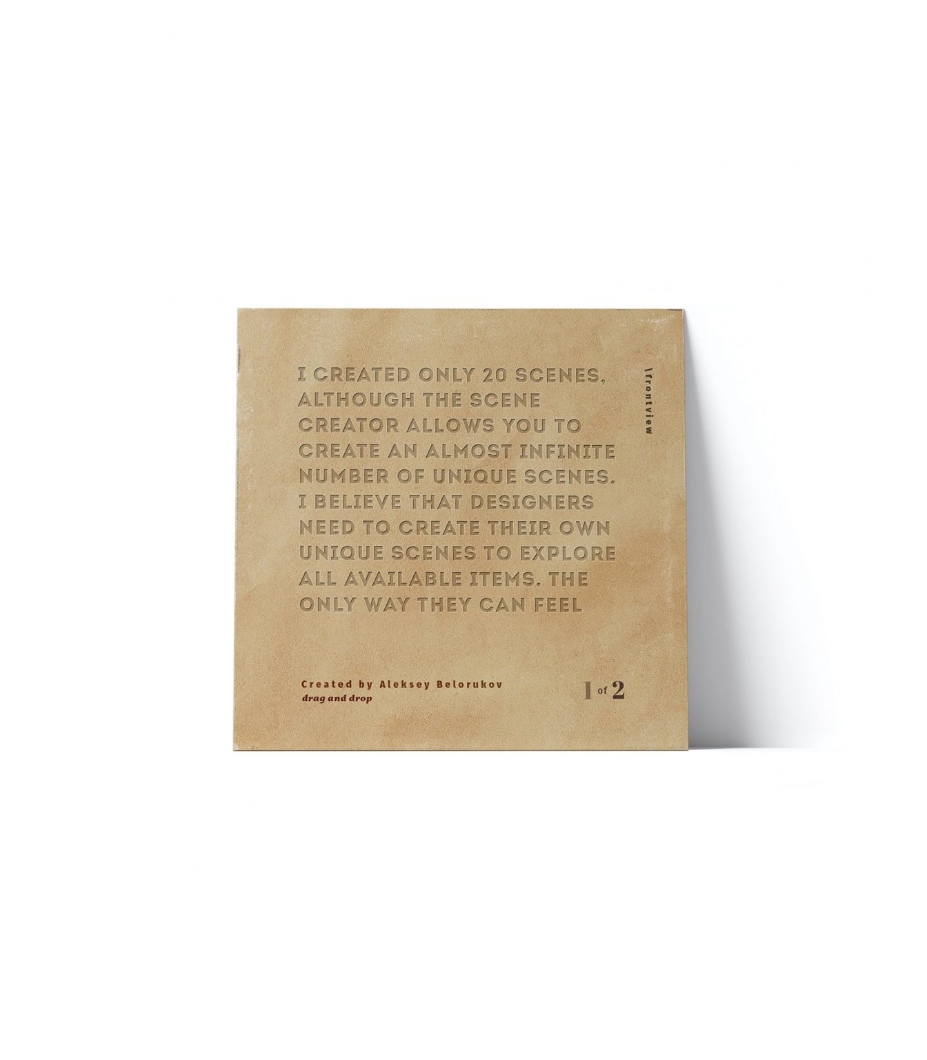Front View of Classic Square Business Card Mockup FREE PSD