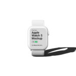 Front View of Clay Apple Watch Pro Mockup