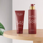 Front View of Cosmetic Tube and Pump Bottle Mockup