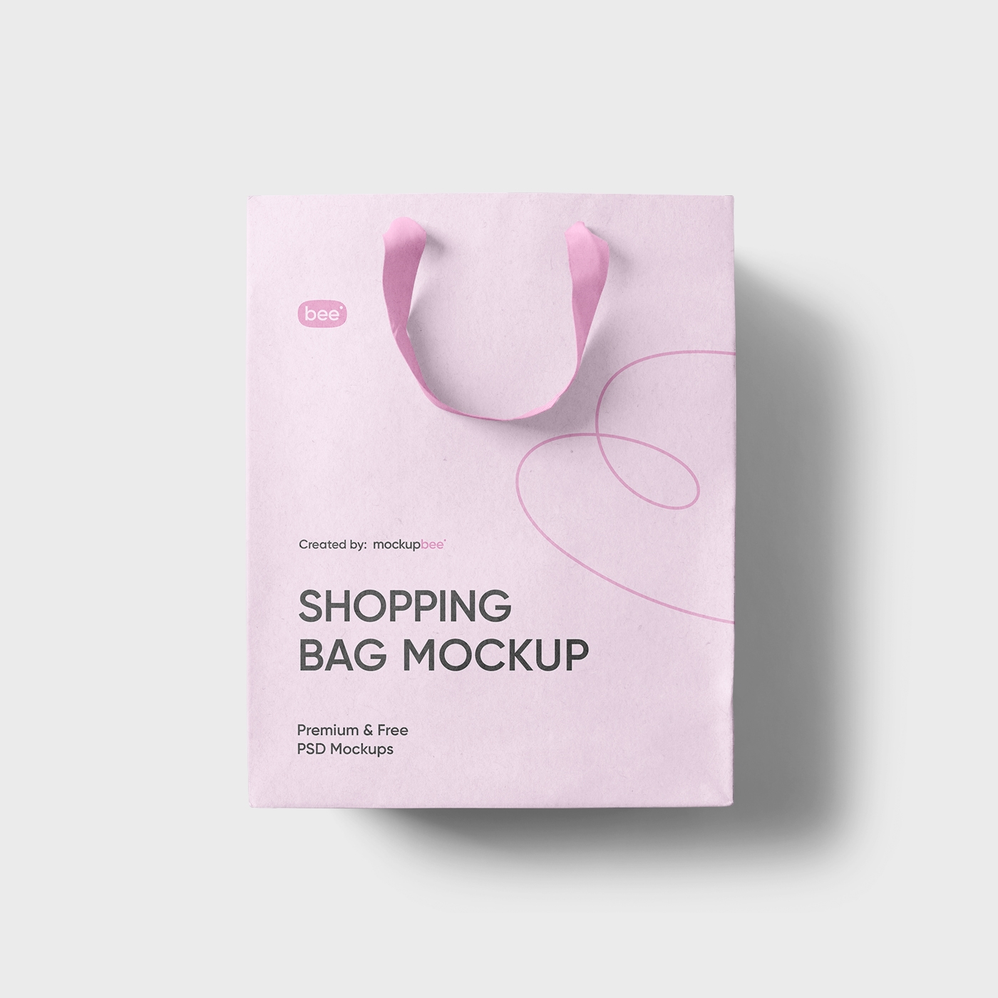 Front View of Craft Shopping Bag Mockup FREE PSD