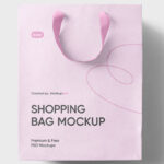 Front View of Craft Shopping Bag Mockup