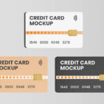 Front View of Credit Card Mockup