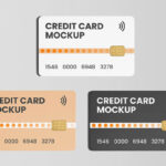 Front View of Credit Card Mockup