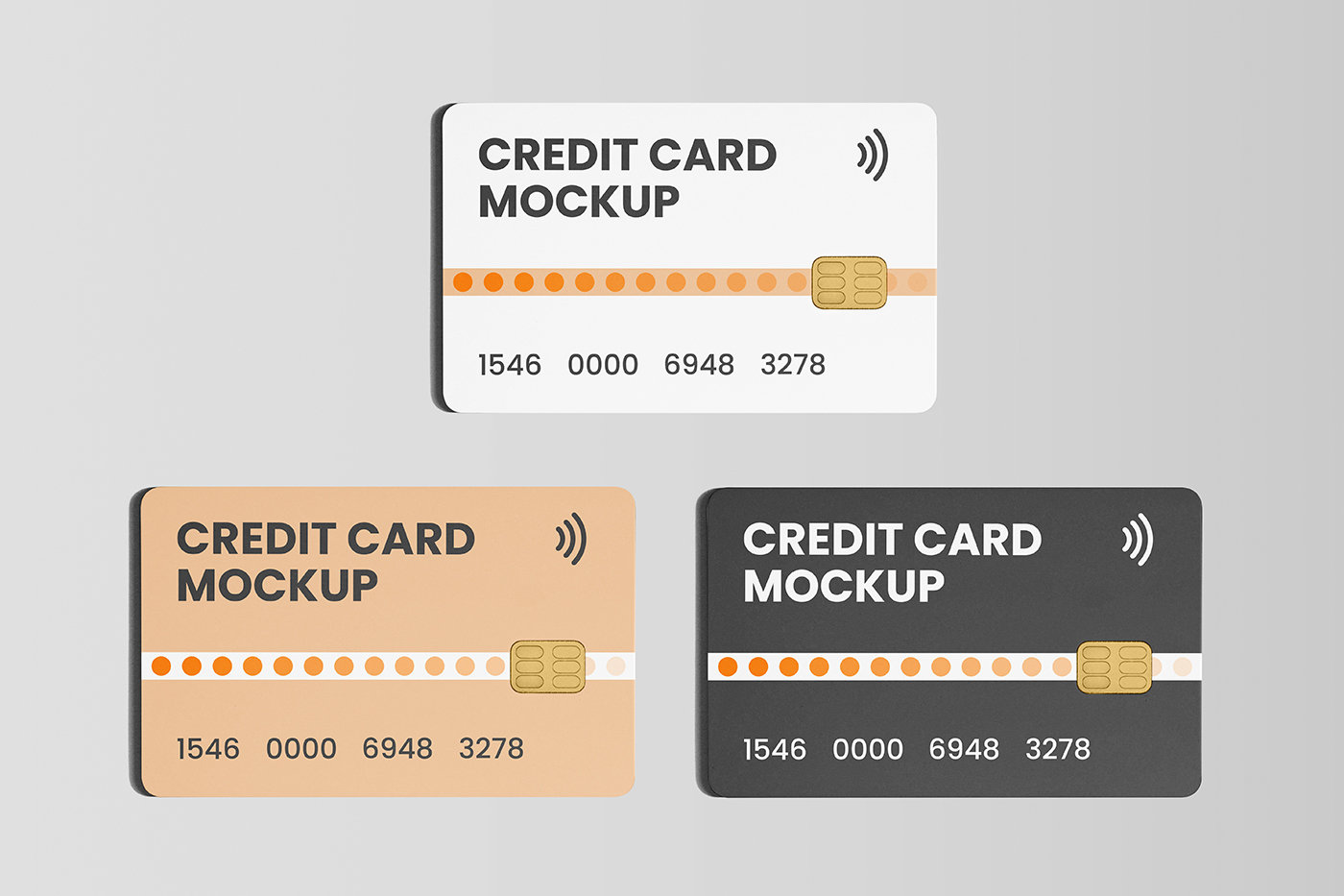 Front View of Credit Card Mockup FREE PSD