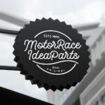 Front View of Decorative Metallic Rounded Sign Mockup