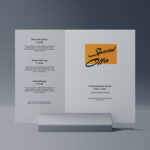 Front View of Double Folding Sheet Table Tent Mockup