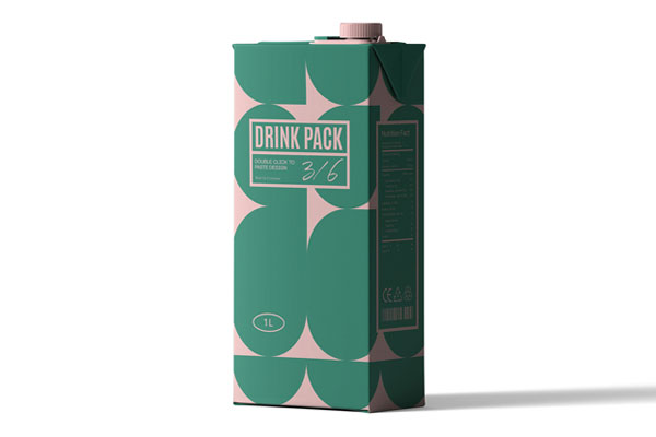 Front View of Drink Pack Mockup