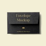 Front View of Elegant Envelope Mockup
