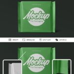 Front View of Foil Packaging Mockup