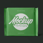 Front View of Foil Packaging Mockup
