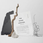 Front View of Folded Paper Mockup