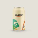 Front View of Glossy Can Drink Packaging Mockup