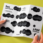 Front View of Hand-holding 3Fold Brochure Mockup