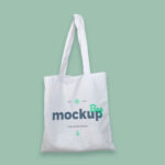 Front View of Hanging Bag Mockup