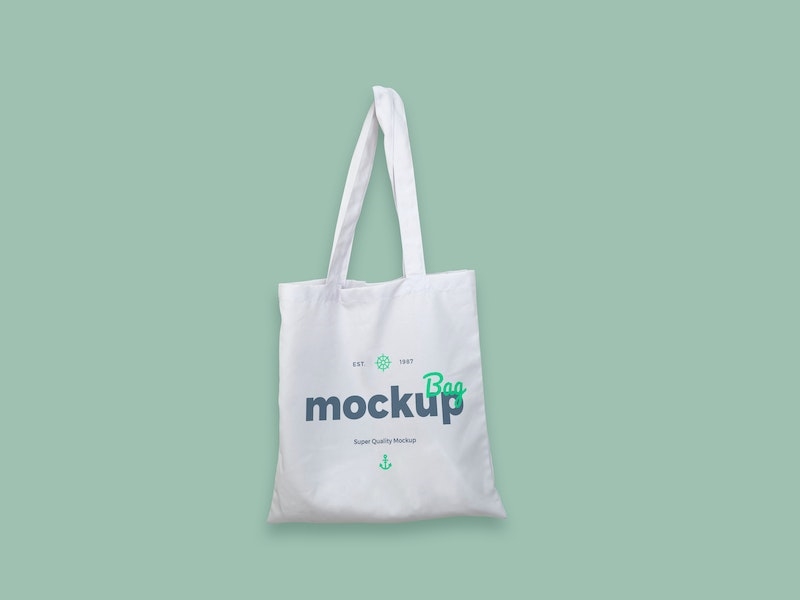 Front View of Hanging Bag Mockup