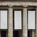 Front View of Hanging Banners Mockup