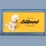 Front View of Horizontal Simple Billboard Backdrop Mockup