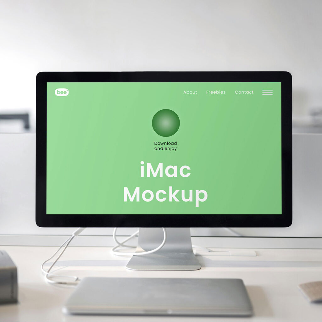 Front View of iMac Studio Display Mockup