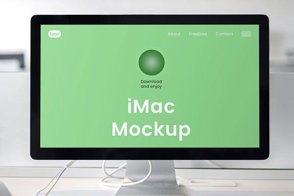 Front View of iMac Studio Display Mockup