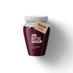 Front View of Jar of Jam Mockup